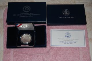 2002 Us Us Military Academy Bicentennial Proof Silver Dollar. photo