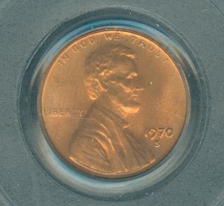 1970 - S Sd Lincoln Cent Pcgs Ms66 Red Very Rare 2nd Finest photo