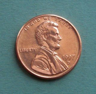 1997 D Lincoln 1 Cent Error Double Die Date Clad Trails Rpm Penny With A Problem photo