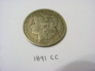 1891 Cc Morgan Silver Dollar photo