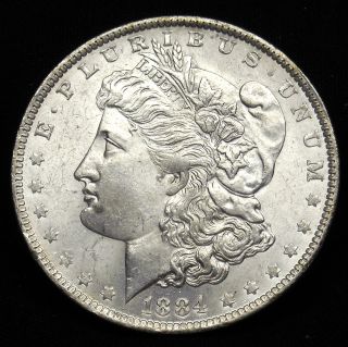 1884 O Attractive Morgan Silver Dollar Grade Ch Bu Shipped H458 photo