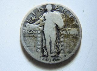 1926 Standing Liberty Quarter,  A Early 90 % Silver Coin photo