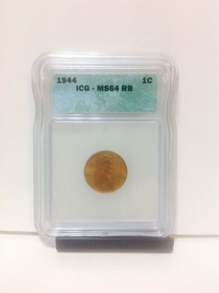 1944 Icg Ms64 Rb Lincoln Wheat Cent photo