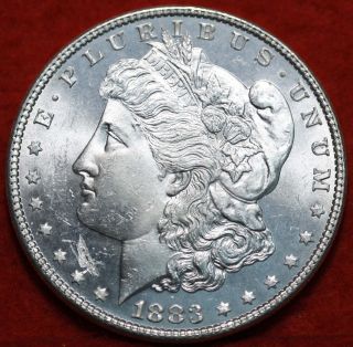 Uncirculated 1883 Silver Morgan Dollar S/h photo