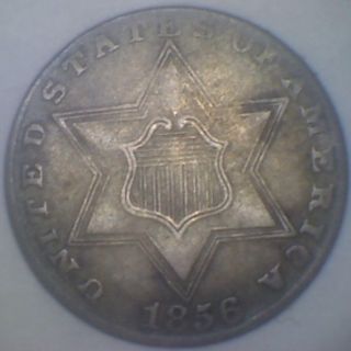 1856 (vf) Three Cent Silver photo