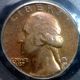 Pcgs Ms 63 Washington Quarter On Copper Toned Cent Planchet Error Off Metal Coins: US photo 2