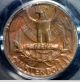 Pcgs Ms 63 Washington Quarter On Copper Toned Cent Planchet Error Off Metal Coins: US photo 3