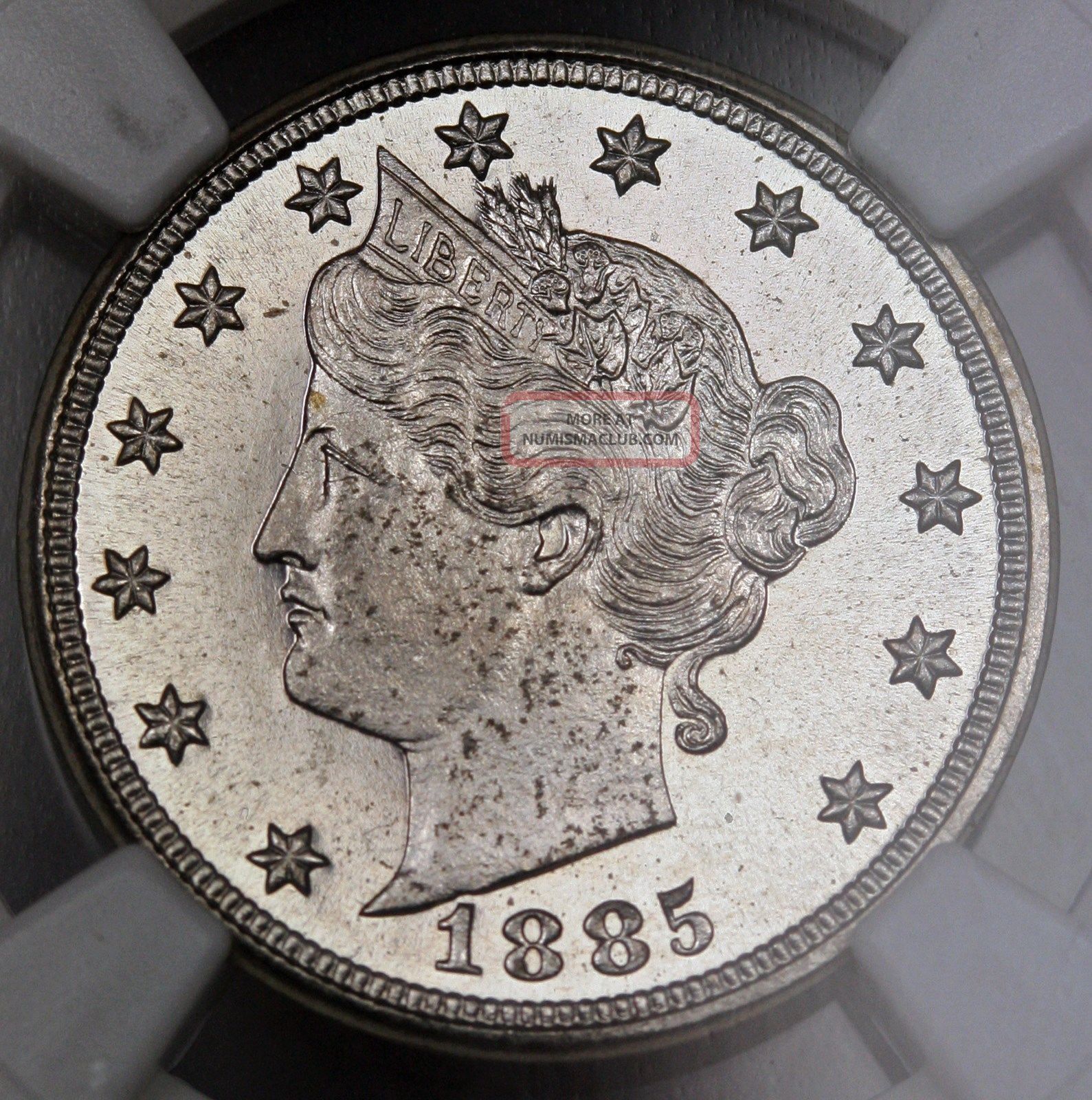 1885 Liberty Head Nickel 5c Proof Pf 64 Cameo Ngc