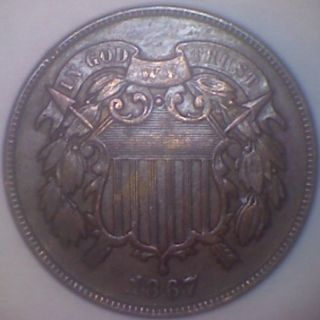 1867 (xf) Two Cent Piece photo