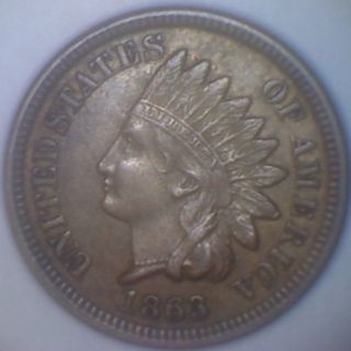 1863 (au) Indian Head Cent photo