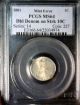 2001 Double Denom 11 Cent Pc Lincoln Cent Struck On Dime Planchet Pcgs 64 Error Coins: US photo 1