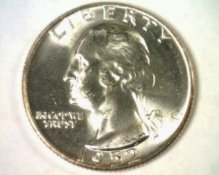 1952 - D Washington Quarter Choice Uncirculated Ch Unc.  Coin photo