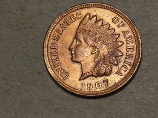 1907 Indian Head Cent 7974 photo