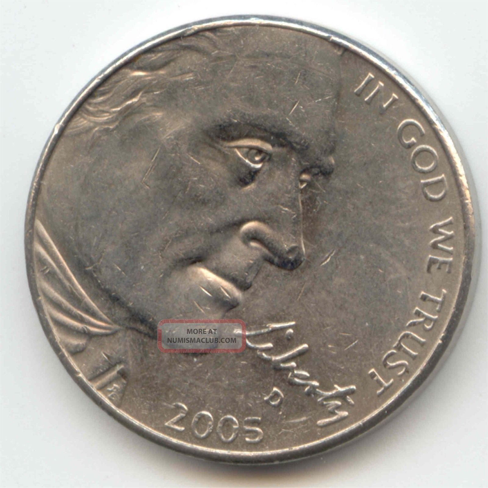 Usa 2005d American Nickel Five Cent Piece 5c 5 Cents Jefferson 2005 D 