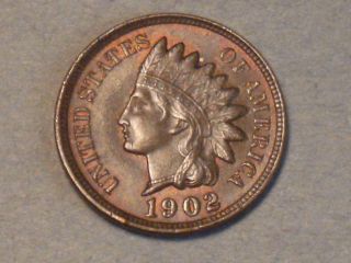 1902 Indian Head Cent (uncirculated) 8687 photo
