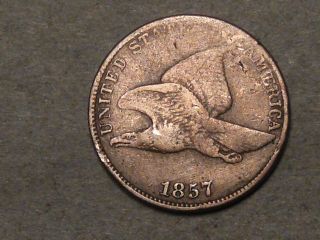 1857 Flying Eagle Cent (vg+) 2384 photo