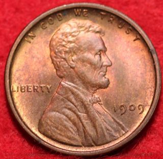 Uncirculated 1909 Vdb Lincoln Wheat Cent photo