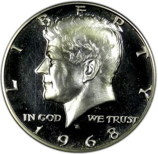 1968 S Proof Silver Kennedy Half Dollar 50c - Deep Cameo D8 photo