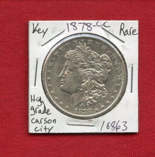 1878 Cc Morgan Silver Dollar 10863 Coin Us Rare Key Date Estate photo