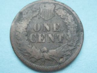 1871 Indian Head Cent Penny - Key Date,  Good/vg Details photo