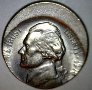 1970d Rare Date Error 20% Off Center Jefferson Nickel Bu Full Step ? Fs O/c Coin photo