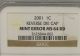 2001 Lincoln Cent - Reverse Die Cap Ngc Ms 64 Rd Small Cents photo 1