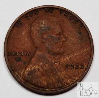 1933 (p) Fine Lincoln Wheat Cent Penny 1c Us Coin - 2 photo