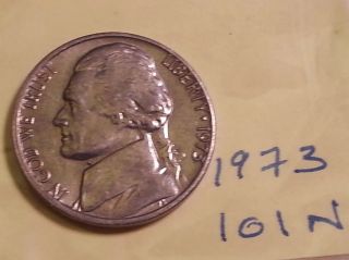 1973 5c Jefferson Nickel Very Fine - P (101n) photo