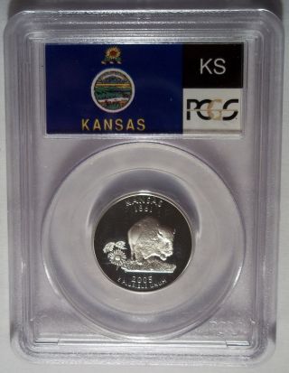 2005 - S Silver Kansas State Quarter Proof Pcgs Pr69dcam Pr 69dcam photo