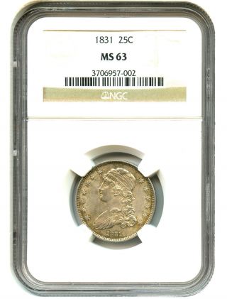 1831 25c Ngc Ms63 - Great Type Coin Bust Quarter photo