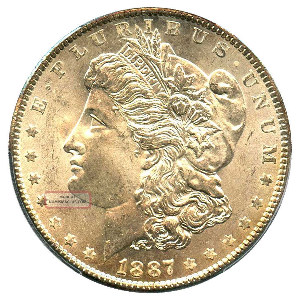 1887 $1 Pcgs Ms66 Morgan Silver Dollar