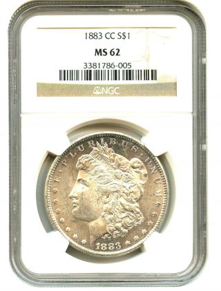 1883 - Cc $1 Ngc Ms62 Morgan Silver Dollar photo
