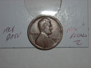 Wheat Penny 1911s Harder Key Date Lincoln Cent Date 1911 - S photo