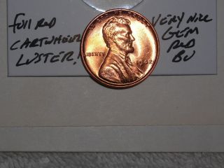 Wheat Penny 1942 Gem Red Bu 1942 - P Gem Unc Lincoln Cent Full Red Luster photo