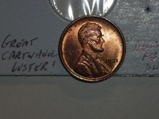 Wheat Penny 1920 Gem Red Bu 1920 - P Unc Lincoln Cent Ms+++ Full Red Unc Luster photo