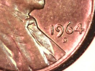 1964 D Lincolon Cent Error,  Clipped And Slight Doubling photo
