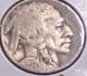 1927 - D Circulated (vg) Buffalo Nickel.  Partial Date. . Nickels photo 1