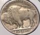 1927 - D Circulated (vg) Buffalo Nickel.  Partial Date. . Nickels photo 2