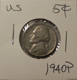 1940p Us Jefferson Nickel (3) - - Vg To Eg photo