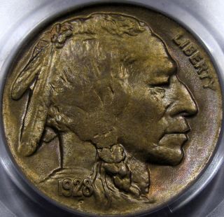 1928 - D Buffalo Nickel Gem Bu Pcgs Ms - 64. . .  And So Awesome Pq Coin photo