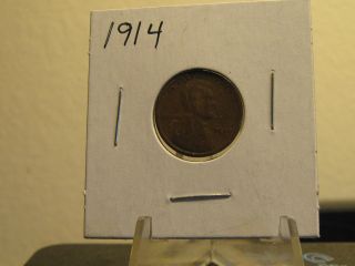 1914 Lincoln Cent Circulated 99 Years Old photo