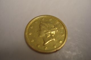 U.  S.  A.  1851 Liberty Head Gold One Dollar (51 - 1) photo