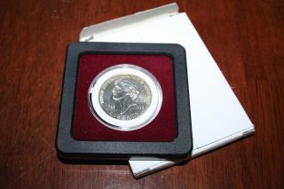 1993 Thomas Jefferson 250th Anniversary Proof Silver Dollar Coin W/box photo