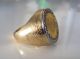 1873 $1 Indian Princess Head,  14k Gold Ring.  48ctw Diamond 15.  9gwt & Sz 7.  5 Gold photo 2