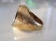 1873 $1 Indian Princess Head,  14k Gold Ring.  48ctw Diamond 15.  9gwt & Sz 7.  5 Gold photo 3