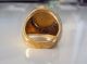 1873 $1 Indian Princess Head,  14k Gold Ring.  48ctw Diamond 15.  9gwt & Sz 7.  5 Gold photo 4