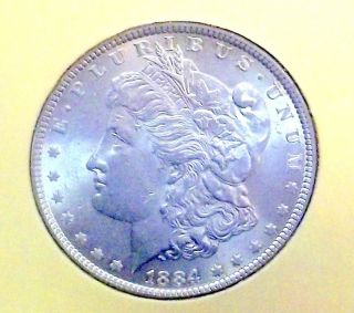 1884 Morgan Silver Dollar Gem Blazzer State photo