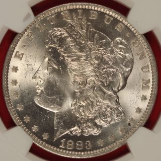 1883 - O 1883o Ms 63 Silver Morgan Dollar Graded By Ngc Very Strong Strike photo