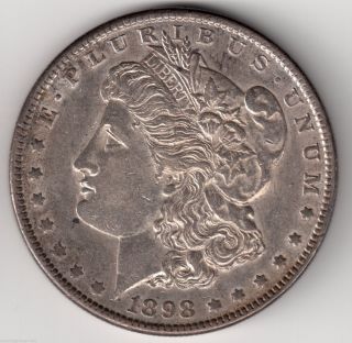 1898 Silver Morgan Dollar Km 110 photo