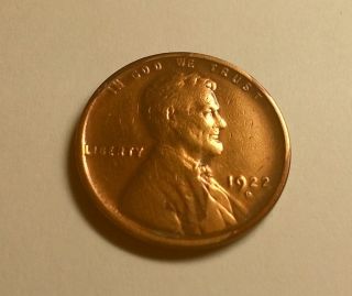 1922 D Lincoln Cent (key Date) Look Look D Is Very Faint photo